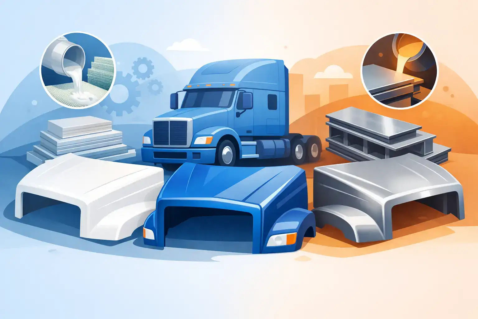 Truck Hood Materials: Fiberglass, Steel, and More
