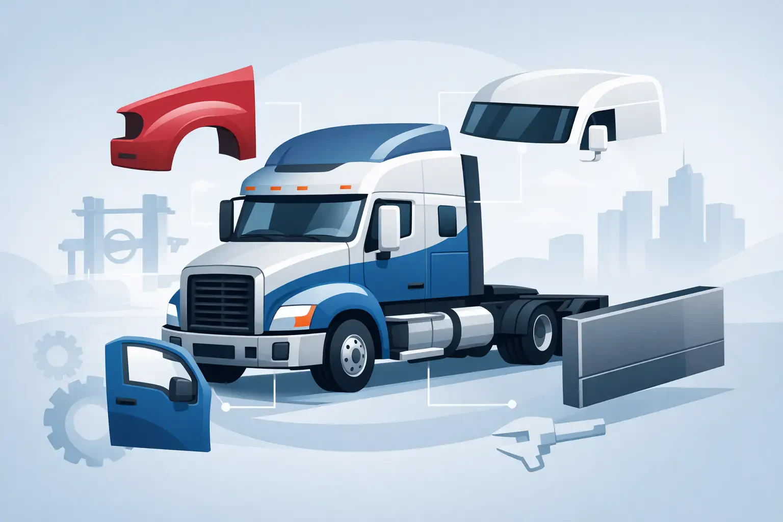 Commercial Truck Body Panel Guide for Exact Fit