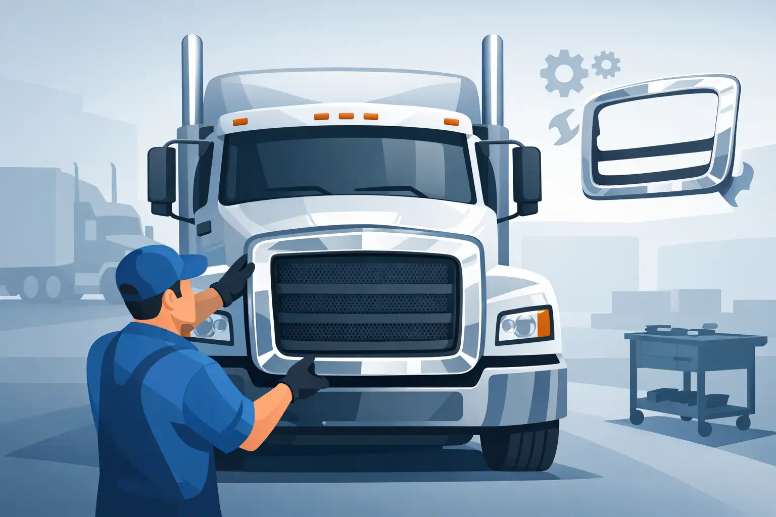 Grille Surround Installation on Heavy-Duty Trucks