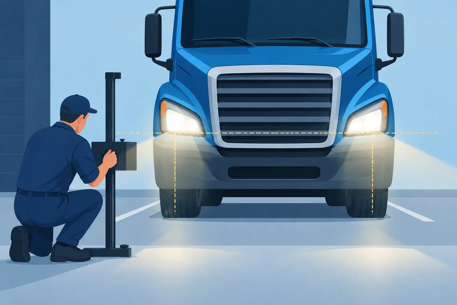 How to Align Semi Truck Headlights Correctly