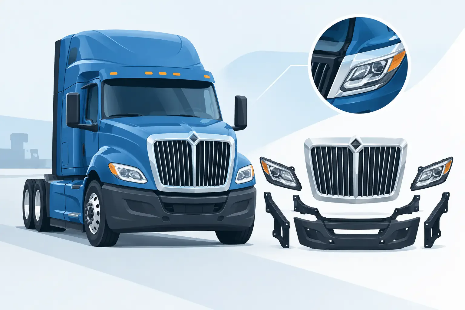International LT Front End Guide for Exact Fit