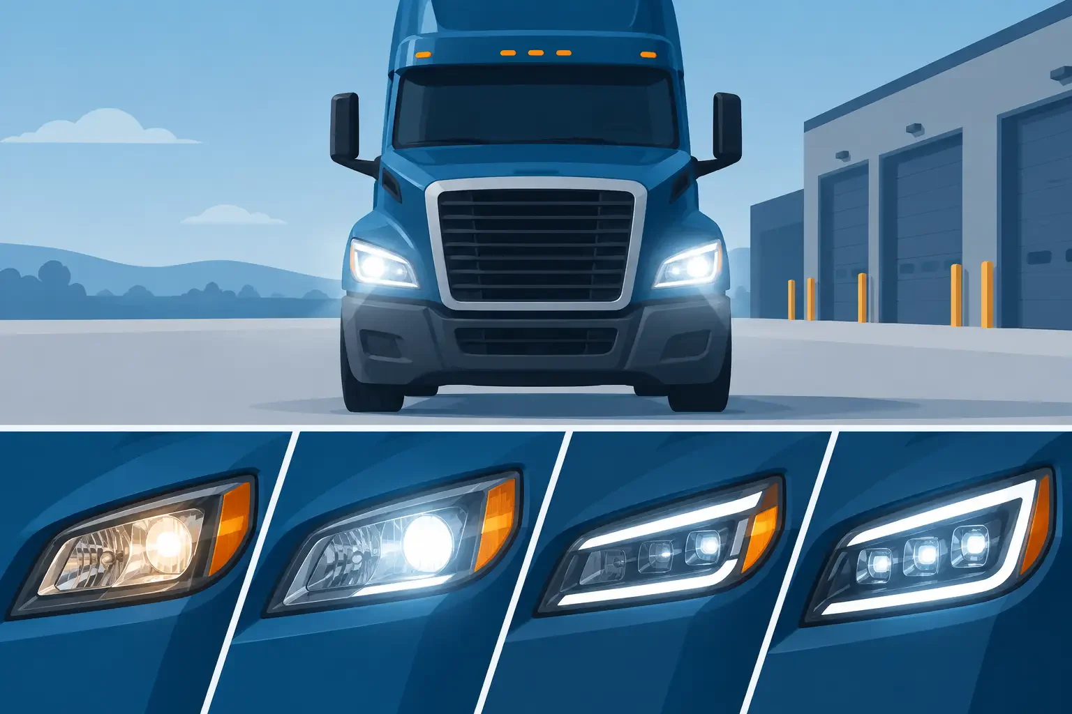 Truck Headlights Comparison for Commercial Repairs